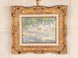 a picture of a painting hanging on the wall