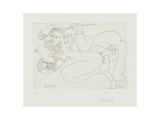 une image représentant le dessin d'une femme à genoux, un couteau à la main