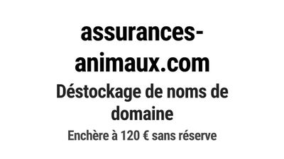 Nom de domaine assurances-animaux.