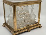 an image of a glass box with a lot of glass items inside of it