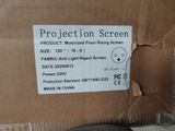 a cardboard box with a label on it that says projection screen