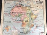 an old map of africa with a lot of different countries on it