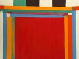 an image of a painting of squares and squares on a wall