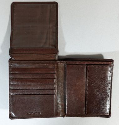 PELE GUENIUNE Portefeuille en cuir marron