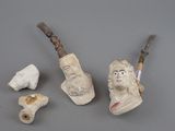 several pieces of art that are sitting on a table