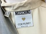 a close up of a label on a shirt