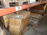 many boxes on the shelves in the warehouse