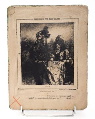 un vieux livre sur lequel figure la photo d'un homme et d'une femme assis sur un canapé