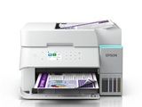 a printer with a printer paper and a scanner on it