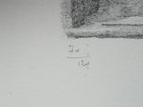 pencil drawing of a piece of paper with a drawing of a person sitting on a bench