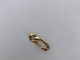 a gold plated ring with a loop on it