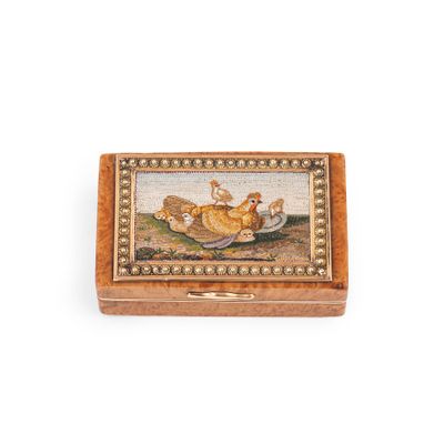 a small wooden box with a painting of a dog on it