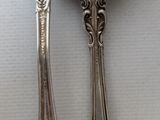 a silver spoon and a silver spoon on a table
