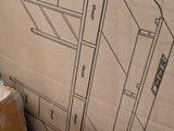 a cardboard box with a drawing of a kitchen on it