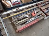 a lot of tools that are on a pallet
