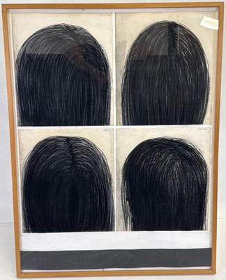 Leonardo DELFINO (1928-2022) Cheveux noirs