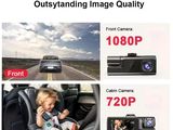 a picture of a baby in a car seat with a camera attached to it