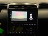 the dashboard of a car with a view of a car ' s rear view mirror