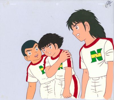 dessin représentant un groupe de jeunes hommes debout les uns à côté des autres