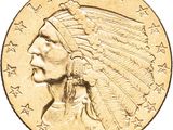 une image montrant un gros plan d'une pièce d'or sur laquelle figure une tête d'Indien