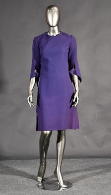 CREATIONS PIERRE CARDIN PARIS : robe vintage violine évasée,…