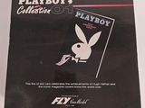 a black and white picture of a playboy book