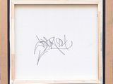 a picture of a drawing of a bird in a frame