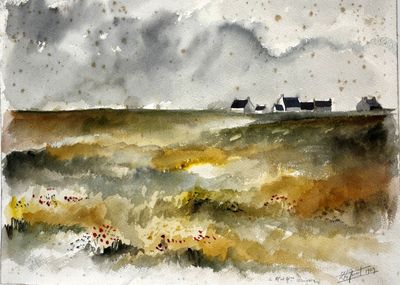 Ensemble de 8 lithographies Paysage, écorché vue de Paris, p…