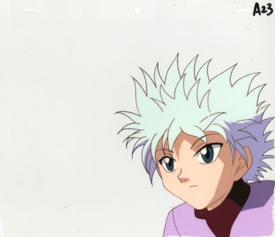 une image représentant un personnage d'anime aux cheveux blancs et aux yeux bleus