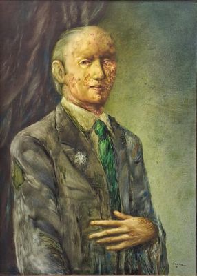 Adrián TAVERA (1940-2019) Portrait d'homme Huile sur isorel …