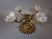 Plafonnier en bronze de style néo-gothique à 4 bras de lumiè… (photo 5)