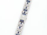 an art deco diamond and sapphire bracelet