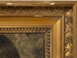 a picture of a painting of a woman in a gold frame