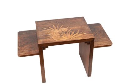 ÉTABLISSEMENTS GALLÉ. Table basse d'appoint en placage de pa… - Photo 1