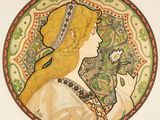 a drawing of a woman holding a flower in her hand
