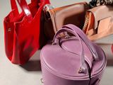 three bags sitting next to each other on a table