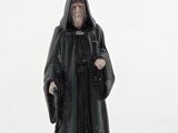 figurine of a man in a black robe holding a glass of wine