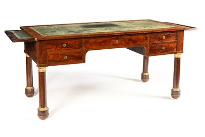an image of a desk with two drawers and a marble top