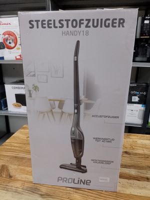 the box of a vacuum cleaner on a table in a store
