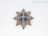 a picture of a brooch with a blue star on it