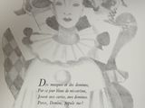 illustration of a drawing of a woman in a white dress with a hat on her head