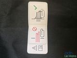 a picture of a sign on the back of a car