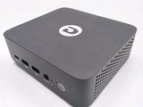 a small black box with a white logo on it