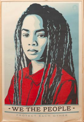 an image of a poster of a woman with dreadlocks on her head