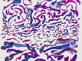 an image of a painting with purple and blue paint on a white background