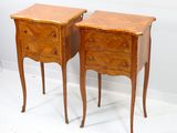 paire de tables de chevet françaises anciennes, de style Louis XV