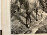 a drawing of a man riding a horse on the cover of a book