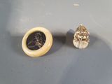 two items that are sitting on a table