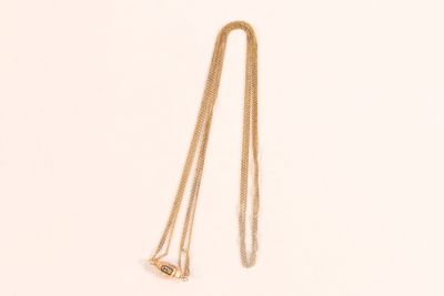 Collier sautoir en or jaune 750 ‰ composé de trois rangs mai… - Photo 1