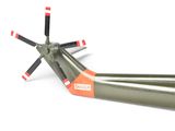 a model of a helicopter that is sitting on the ground